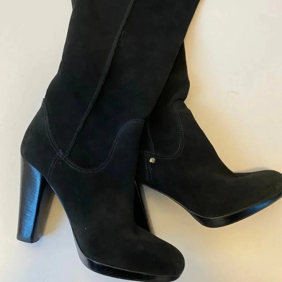 Stuart Weitzman Suede Heeled Boots - Picture 1 of 10